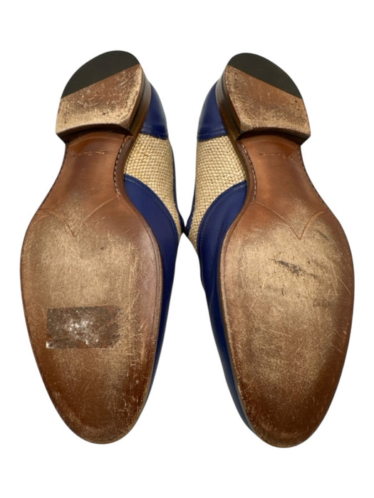 Kiton Shoe Size 8 AS IS Blue & Tan Leather Low Top Men's Shoes Blue & Tan / 8