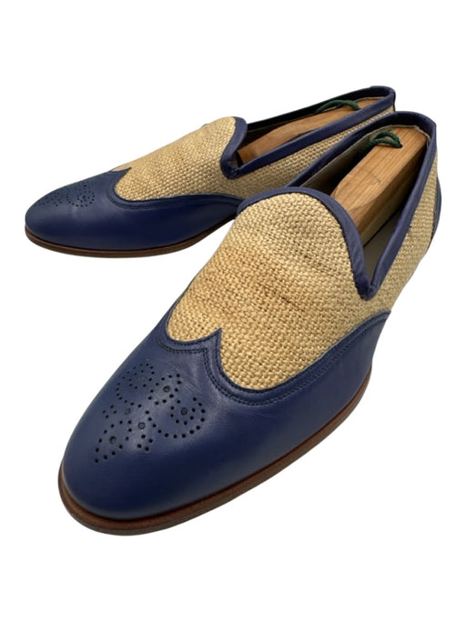 Kiton Shoe Size 8 AS IS Blue & Tan Leather Low Top Men's Shoes Blue & Tan / 8