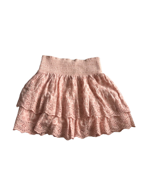 Alice + Olivia Size 4 Light Pink Cotton Eyelet Tiered Mini Skirt Light Pink / 4