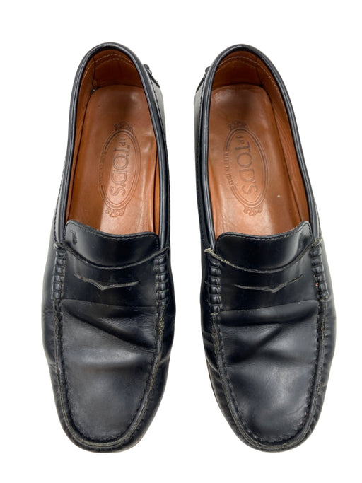 Tods Shoe Size 7.5 Black Leather Penny Loafer Flat Loafers Black / 7.5