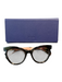 Fendi Black Acrylic Cat Eye Thick Frame Tinted Color Accents Sunglasses Black