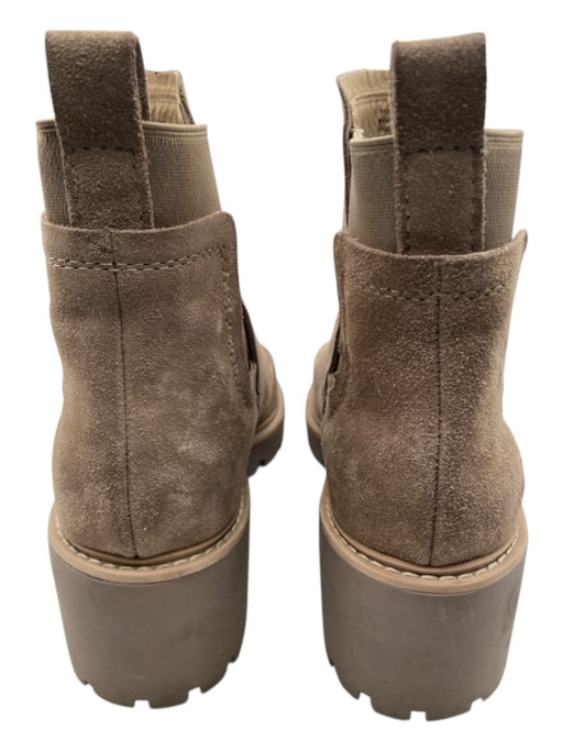 Dolce Vita Shoe Size 9 Taupe Suede Upper Lug sole Ankle Chelsea Boots Taupe / 9