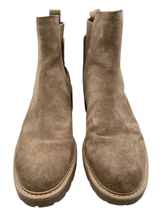 Dolce Vita Shoe Size 9 Taupe Suede Upper Lug sole Ankle Chelsea Boots Taupe / 9