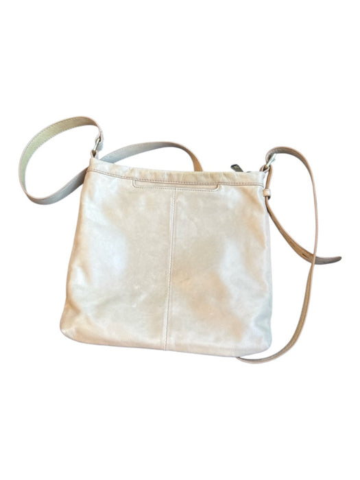 Hobo Tan Leather Pockets Cross Body Zip Close Floral Interior Purse Tan