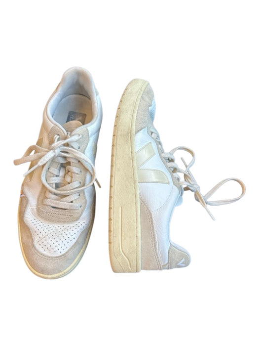Veja Shoe Size 9 Cream & White Leather Suede Accent Athletic Sneakers Cream & White / 9