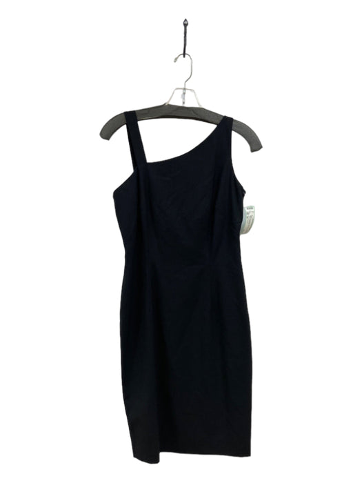 Dana Buchman Size 2P Black Wool Blend Sleeveless Asymetric Darted Dress Black / 2P