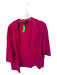 St. John Size 8 Magenta Wool Blend Collar Front Pockets Jacket Magenta / 8