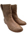 Frye Shoe Size 8 Tan Brown Leather Upper Round Toe Block Heel Pull Tabs Boots Tan Brown / 8
