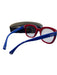 Coach Blue & Red Acrylic Cat Eye Clear Lenses Gradient Glasses Blue & Red