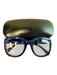 Coach Blue & Red Acrylic Cat Eye Clear Lenses Gradient Glasses Blue & Red