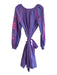 Lilly Pulitzer Size 6 purple & pink Cotton Long Sleeve Embroidery Belt Dress purple & pink / 6