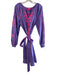 Lilly Pulitzer Size 6 purple & pink Cotton Long Sleeve Embroidery Belt Dress purple & pink / 6