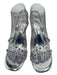 Larroude Shoe Size 7 Clear & Silver PVC & Patent Leather Slingback Sandals Clear & Silver / 7