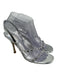 Larroude Shoe Size 7 Clear & Silver PVC & Patent Leather Slingback Sandals Clear & Silver / 7