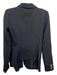 Smythe Size S Black Rayon Long Sleeve Double Breast Blazer Jacket Black / S