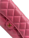 Chanel Light Pink Caviar Leather Gold hardware Diamond Quilt Flap Wallets Light Pink