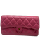 Chanel Light Pink Caviar Leather Gold hardware Diamond Quilt Flap Wallets Light Pink