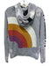 Free City Size 1 Gray, White & Multi Cotton Long Sleeve Rainbow bleached Sweater Gray, White & Multi / 1