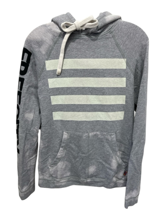 Free City Size 1 Gray, White & Multi Cotton Long Sleeve Rainbow bleached Sweater Gray, White & Multi / 1