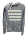 Free City Size 1 Gray, White & Multi Cotton Long Sleeve Rainbow bleached Sweater Gray, White & Multi / 1