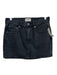 Agolde Size 25 Black Wash Cotton Denim Zip & Button 5 Pocket Mini Skirt Black Wash / 25
