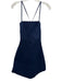 Proenza Schouler Size 4 Navy Cotton Blend Spaghetti Strap Paneled Dress Navy / 4