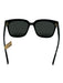 Yves Saint Laurent Black Acetate Gold Detail Logo Wayfarer Case Sunglasses Black