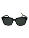 Yves Saint Laurent Black Acetate Gold Detail Logo Wayfarer Case Sunglasses Black