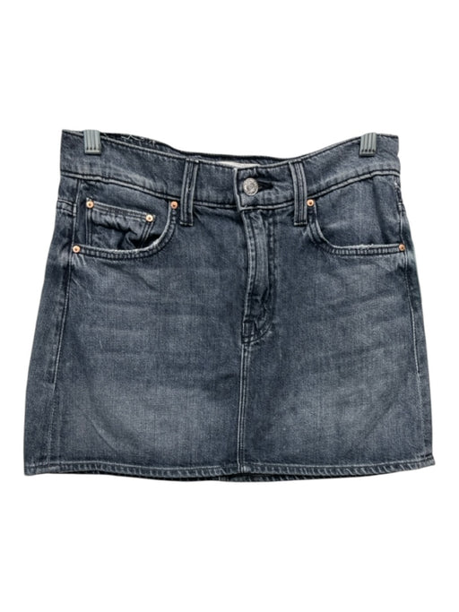 Mother Superior Size 25 Charcoal Gray Cotton Blend Denim 5 Pocket Mini Skirt Charcoal Gray / 25