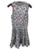 Anna Cate Size S White, Blue & Pink Cotton Floral Sleeveless V Neck Dress White, Blue & Pink / S