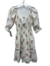 CJ Laing Size XS White, Pink & Multi Cotton Floral 1/2 Balloon Sleeve Dress White, Pink & Multi / XS