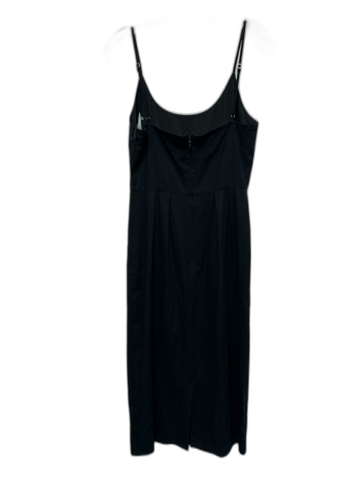 Jenni Kayne Size XS Black Silk Spaghetti Strap Pleated Waist Pocketed Dress Black / XS
