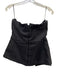 Safiyaa Size 6 Charcoal Black Cotton Blend Denim Strapless Gathered Pleats Top Charcoal Black / 6