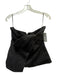Safiyaa Size 6 Charcoal Black Cotton Blend Denim Strapless Gathered Pleats Top Charcoal Black / 6