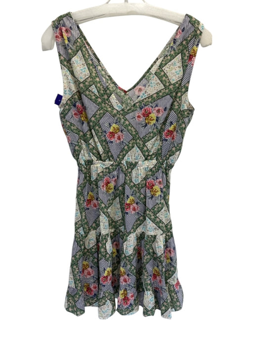 Playa Lucila Size Small Blue, Green, Pink Cotton Sleeveless Mixed Floral Dress Blue, Green, Pink / Small