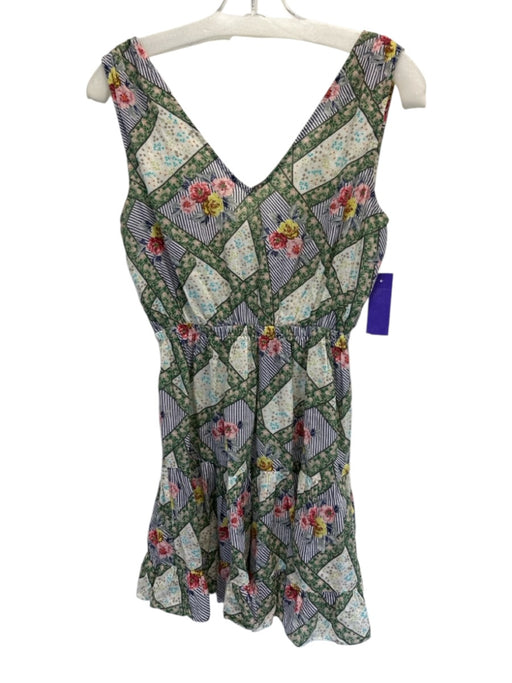 Playa Lucila Size Small Blue, Green, Pink Cotton Sleeveless Mixed Floral Dress Blue, Green, Pink / Small