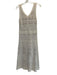 Minnie Rose Size Small Cream Beige Cotton Sleeveless Crochet Knit Dress Cream Beige / Small
