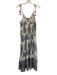 Alicia Bell Size XS Pink, Blue, Green Cotton Blend Tie Straps Floral Dress Pink, Blue, Green / XS