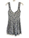 Alemais Size 4 Navy, Black, White Linen Blend Sleeveless Floral Dress Navy, Black, White / 4