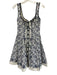 Alemais Size 4 Navy, Black, White Linen Blend Sleeveless Floral Dress Navy, Black, White / 4