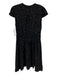 FiveSeventyFive Size Small Black & Gold Cupro Blend Cap Sleeve stars Dress Black & Gold / Small