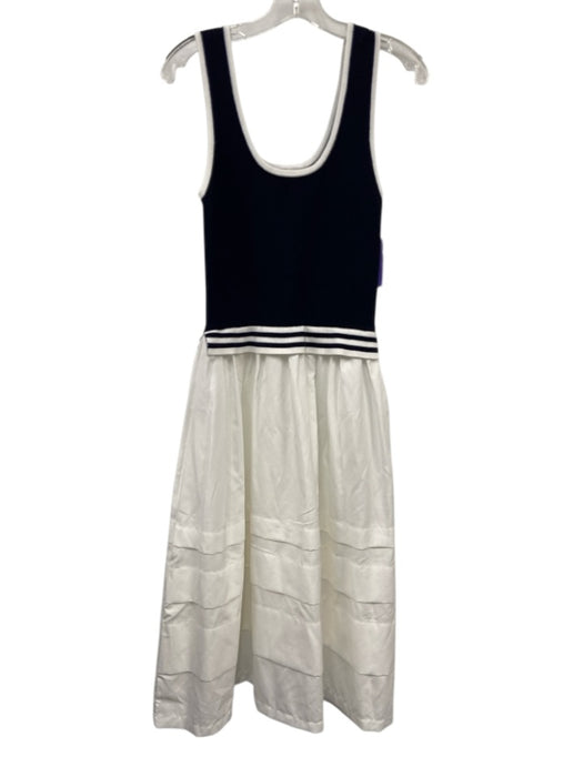 Fifteen Twenty Size XS Navy Blue & White Viscose Blend Sleeveless Striped Dress Navy Blue & White / XS