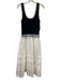 Fifteen Twenty Size XS Navy Blue & White Viscose Blend Sleeveless Striped Dress Navy Blue & White / XS