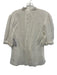 Birds of Paradis Size Small White Button Front Pintuck Pleated Top White / Small