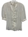 Birds of Paradis Size Small White Button Front Pintuck Pleated Top White / Small