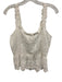 Love Shack Fancy Size Small White Cotton Sleeveless Floral Eyelet Peplum Top White / Small
