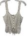 Love Shack Fancy Size Small White Cotton Sleeveless Floral Eyelet Peplum Top White / Small
