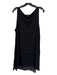 Eileen Fisher Size M Black Silk Sleeveless Semi Sheer Layered Top Black / M