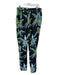 Stella McCartney Size L Navy & Green Elastic Waist Tropical Print Tapered Pants Navy & Green / L