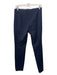 Via Masini 80 Size 46 Navy Viscose Blend Elastic Waist Slim Pants Navy / 46